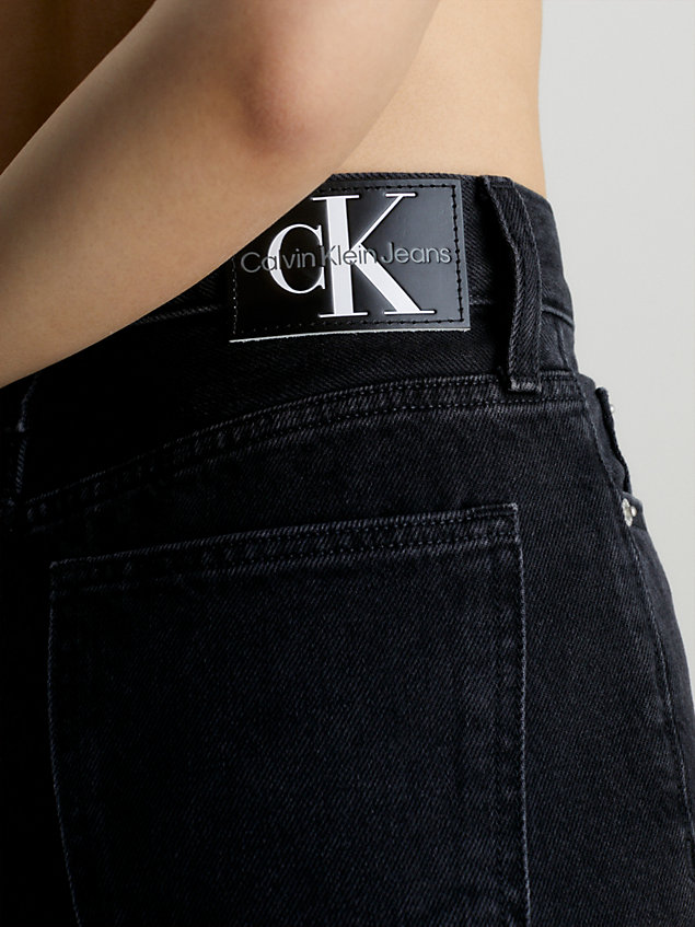 black authentieke slim straight jeans voor dames - calvin klein jeans