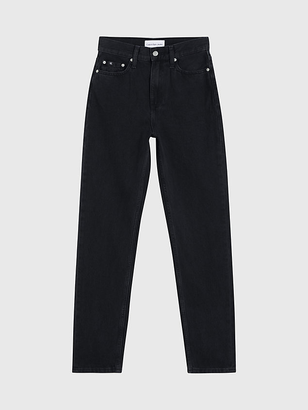 black autentyczne jeansy slim straight dla kobiety - calvin klein jeans