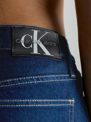 Calvin Klein Jeans AUTHENTIC FRONT SPLIT - Bootcut jeans - denim  dark/dark-blue denim 