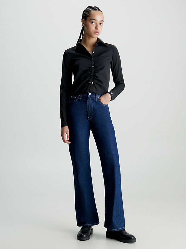 jeans bootcut originali denim rinse da donna calvin klein jeans