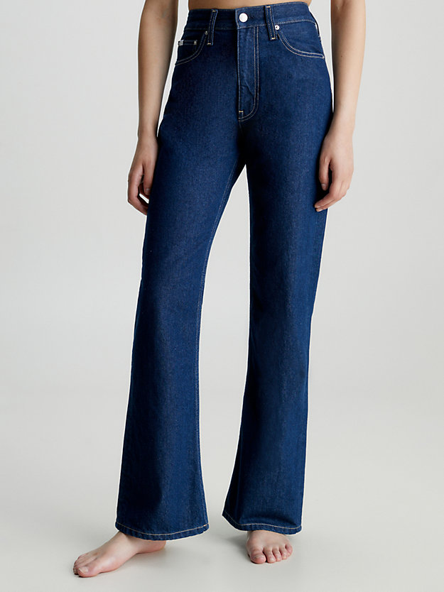 jeans bootcut originali denim rinse da donna calvin klein jeans