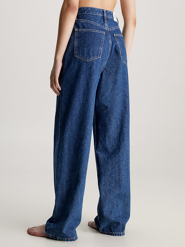 high rise relaxed jeans blue de mujer calvin klein jeans