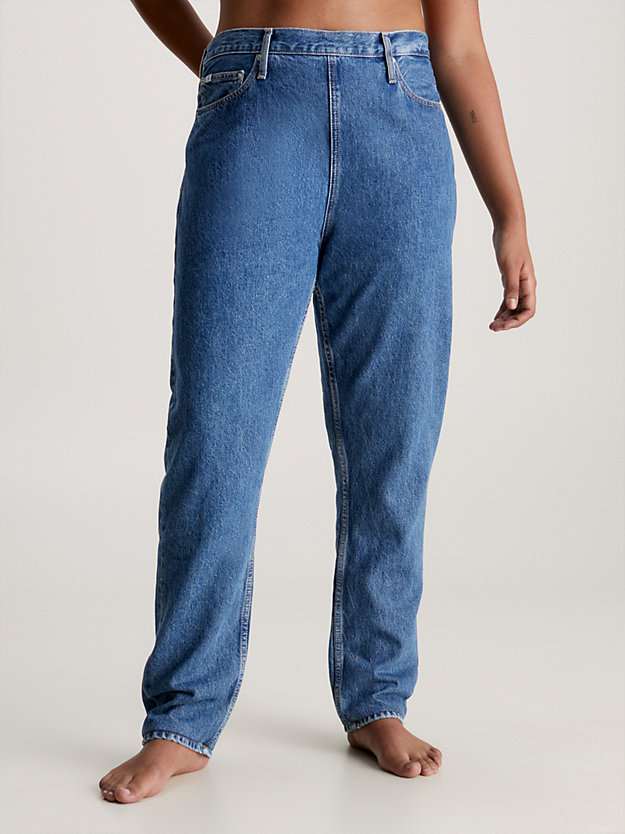 denim medium authentische slim straight jeans für damen - calvin klein jeans