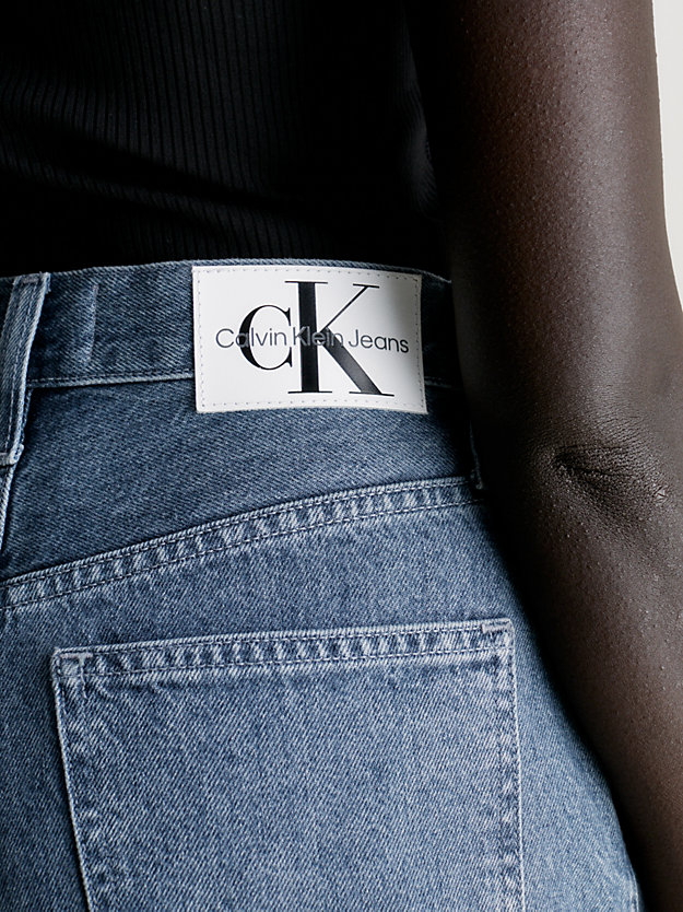 denim grey jeansy relaxed high rise dla kobiety - calvin klein jeans