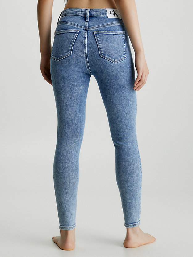 jean super skinny taille haute longueur cheville denim medium pour femmes calvin klein jeans