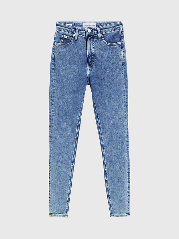 jean super skinny taille haute longueur cheville denim medium pour femmes calvin klein jeans