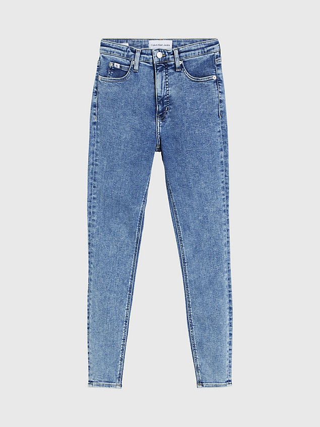 blue high rise super skinny ankle jeans für damen - calvin klein jeans