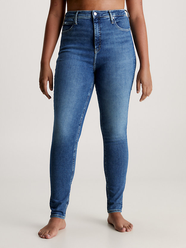 high rise skinny jeans denim medium de mujeres calvin klein jeans