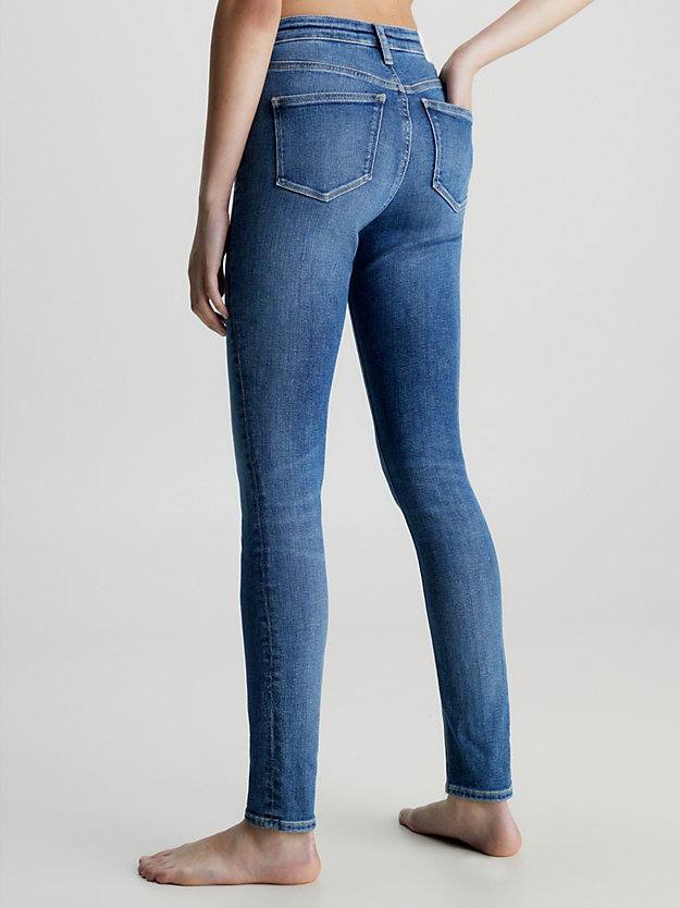denim medium high rise skinny jeans voor dames - calvin klein jeans