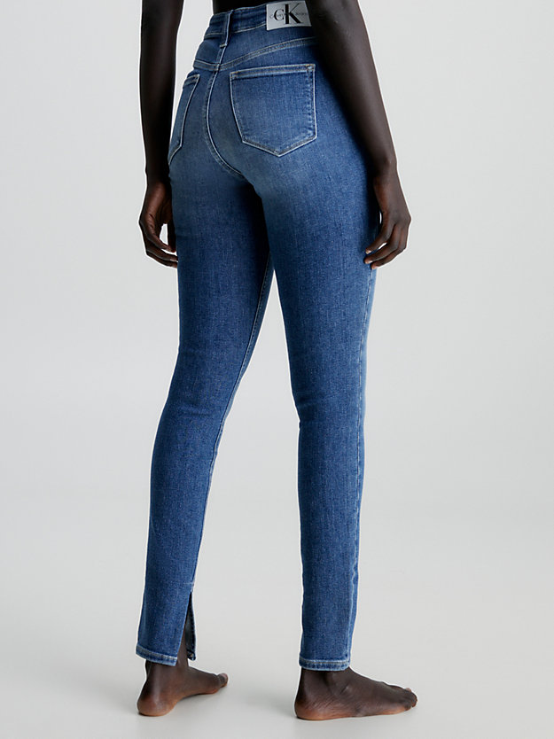 jeans high rise super skinny tobilleros denim dark de mujer calvin klein jeans