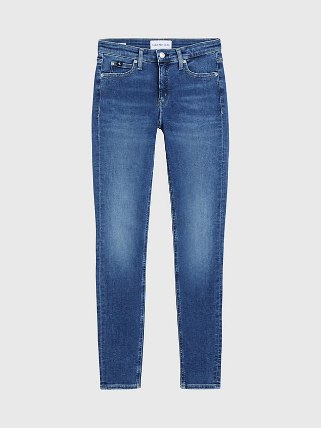 mid rise skinny jeans blue de mujer calvin klein jeans