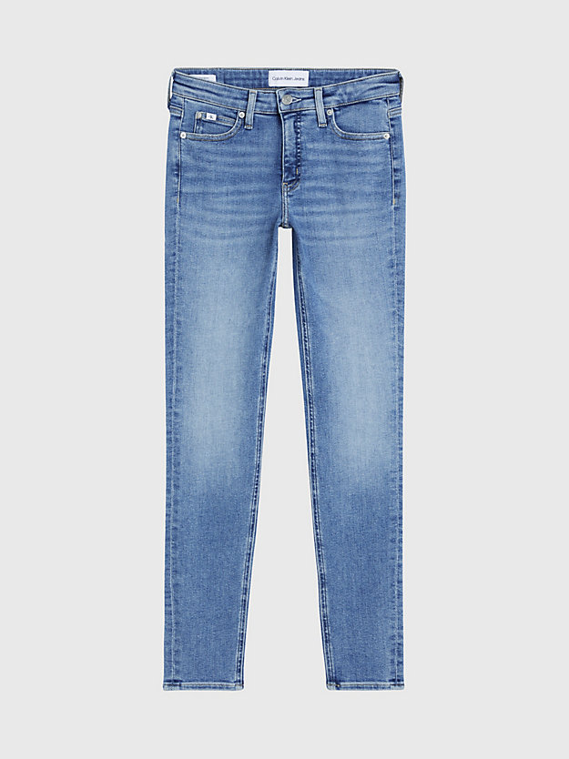 denim light jeansy mid rise skinny dla kobiety - calvin klein jeans