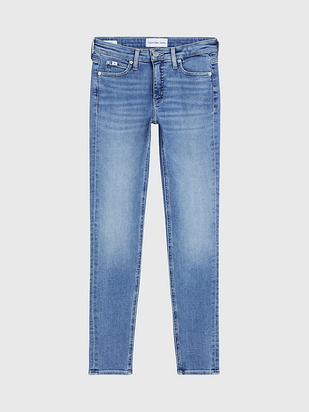 blue mid rise skinny jeans for women calvin klein jeans
