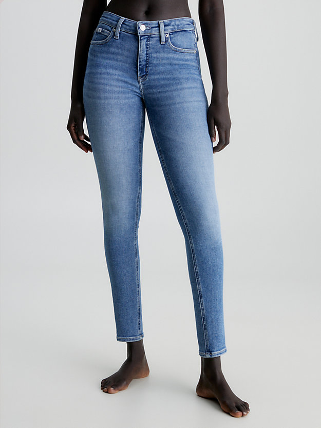 denim light jeansy mid rise skinny dla kobiety - calvin klein jeans