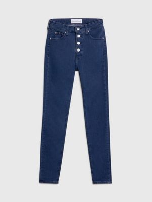 Calvin Klein Jeans High Rise Ankle Super Skinny Fit Jeans, DEFSHOP