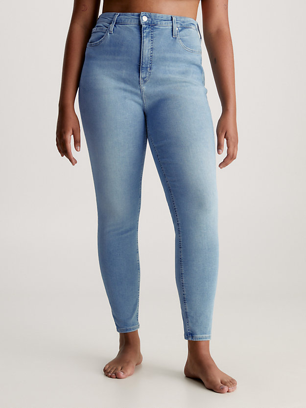 denim light high rise super skinny ankle jeans für damen - calvin klein jeans