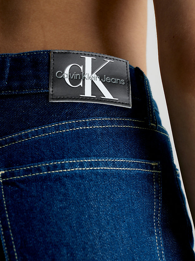 denim rinse high-rise straight jeans für damen - calvin klein jeans