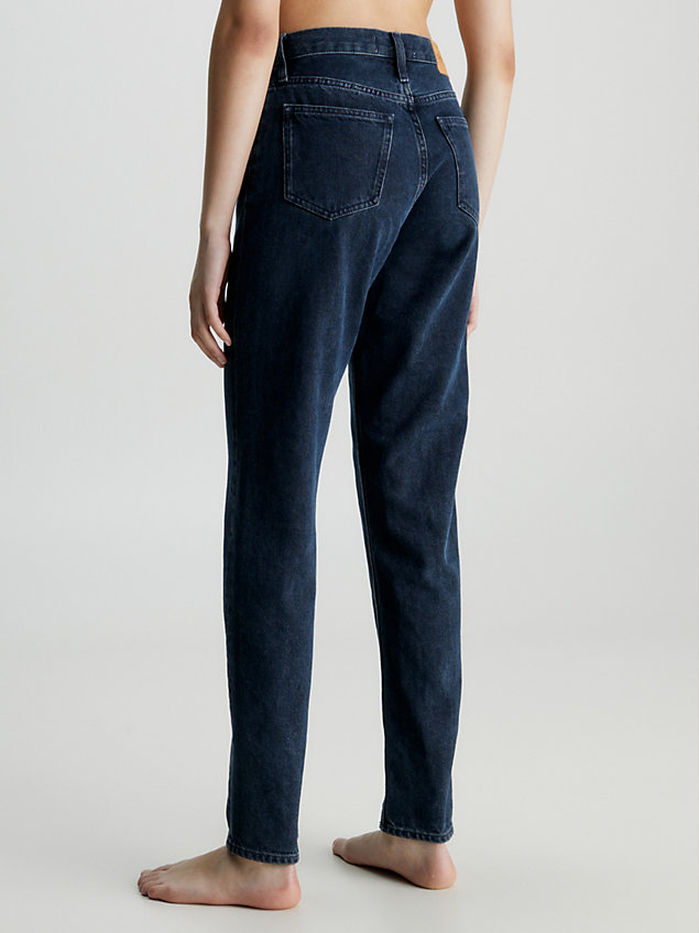 blue high rise mom jeans for women calvin klein jeans