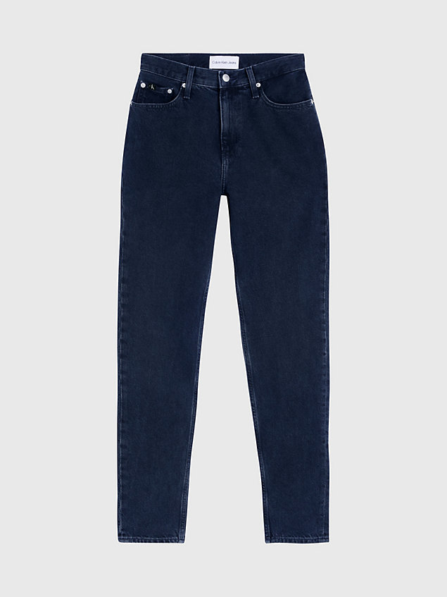 blue high rise mom jeans für damen - calvin klein jeans