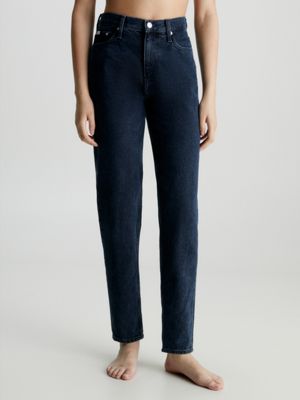 Dark denim shop mom jeans