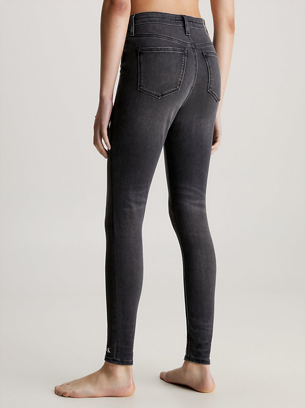 denim black jeansy do kostek high rise super skinny dla kobiety - calvin klein jeans