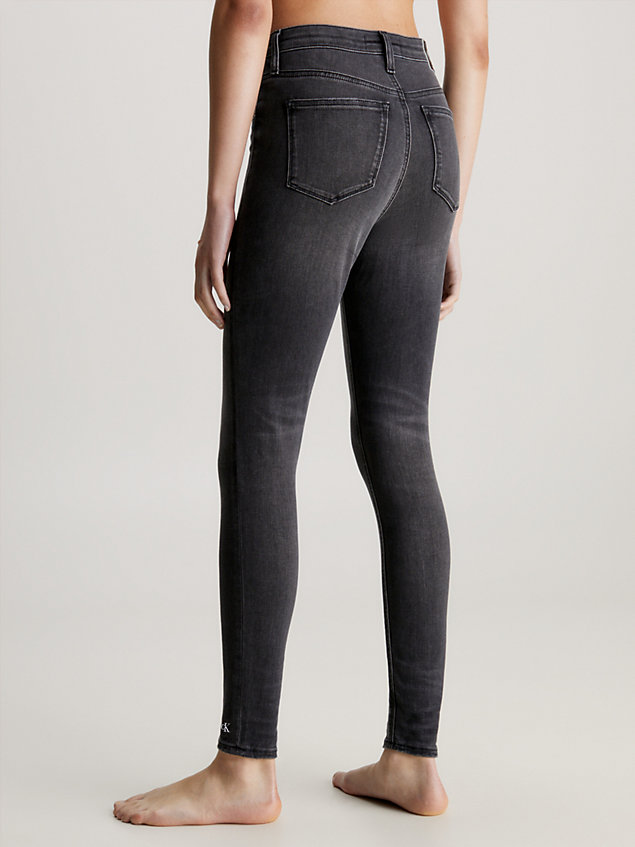 black jeansy do kostek high rise super skinny dla kobiety - calvin klein jeans