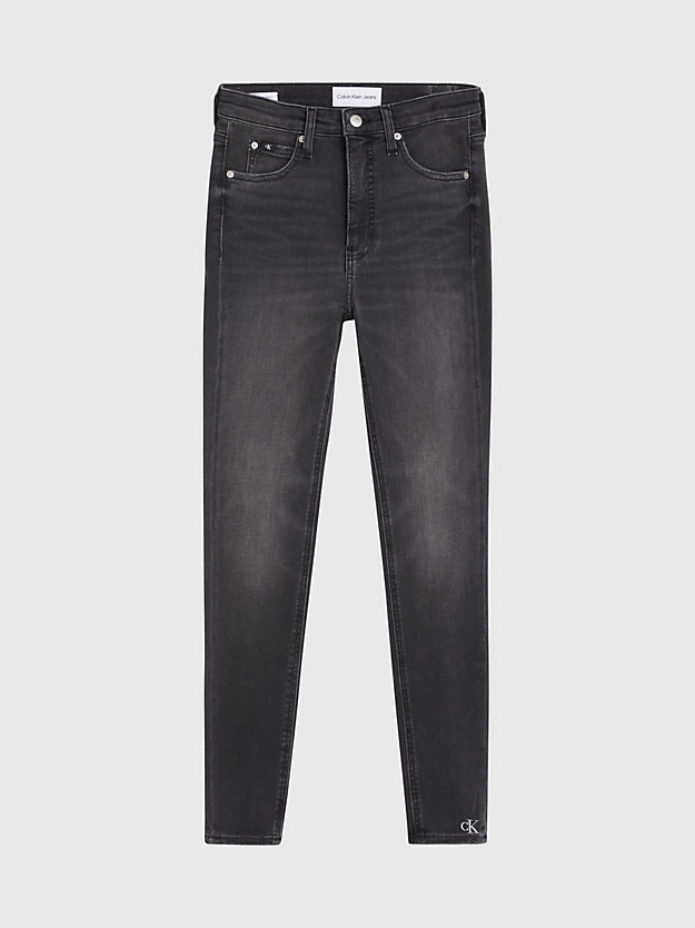 jean super skinny taille haute longueur cheville denim black pour femmes calvin klein jeans