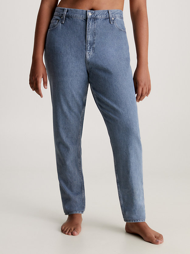 denim grey mom jeans für damen - calvin klein jeans