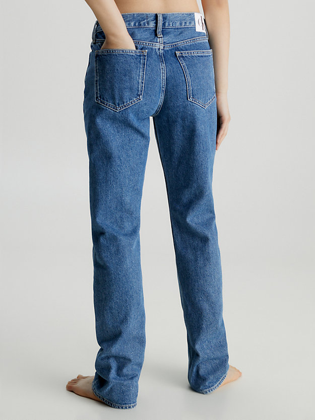 low rise straight jeans denim medium de mujer calvin klein jeans