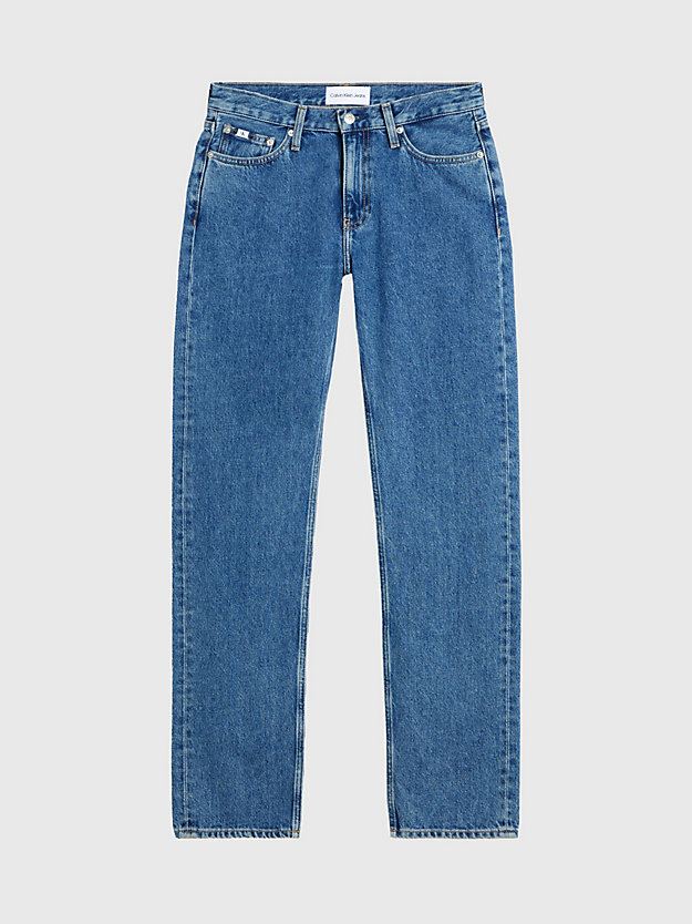 denim medium straight jeans met lage taille voor dames - calvin klein jeans