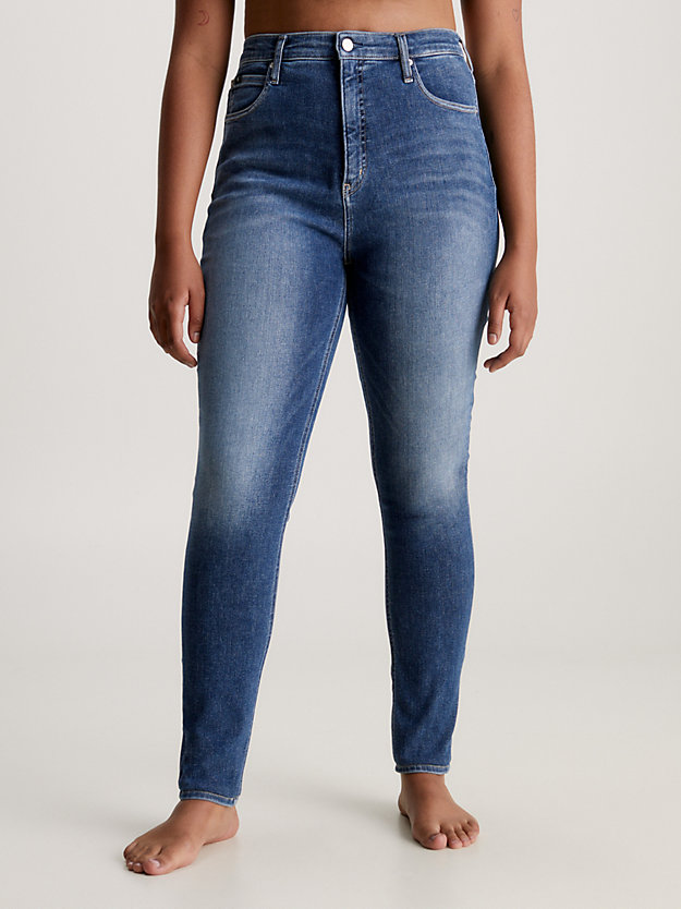 jean skinny taille haute denim dark pour femmes calvin klein jeans