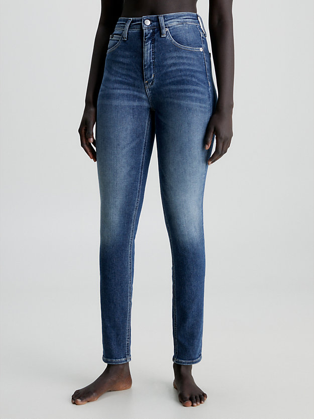 jean skinny taille haute denim dark pour femmes calvin klein jeans