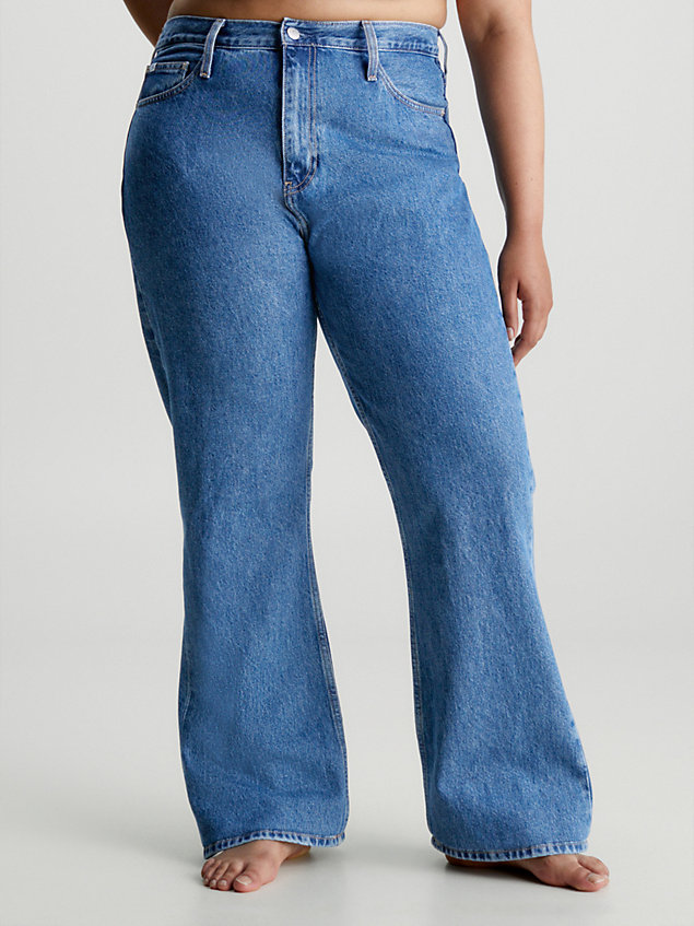 blue authentieke bootcut jeans voor dames - calvin klein jeans