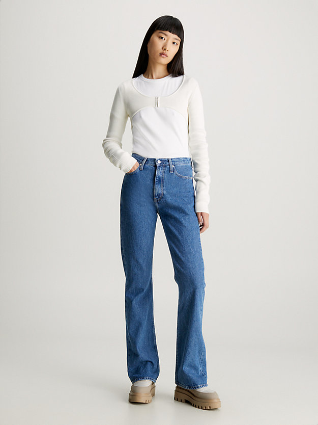 jeans bootcut originali denim medium da donna calvin klein jeans