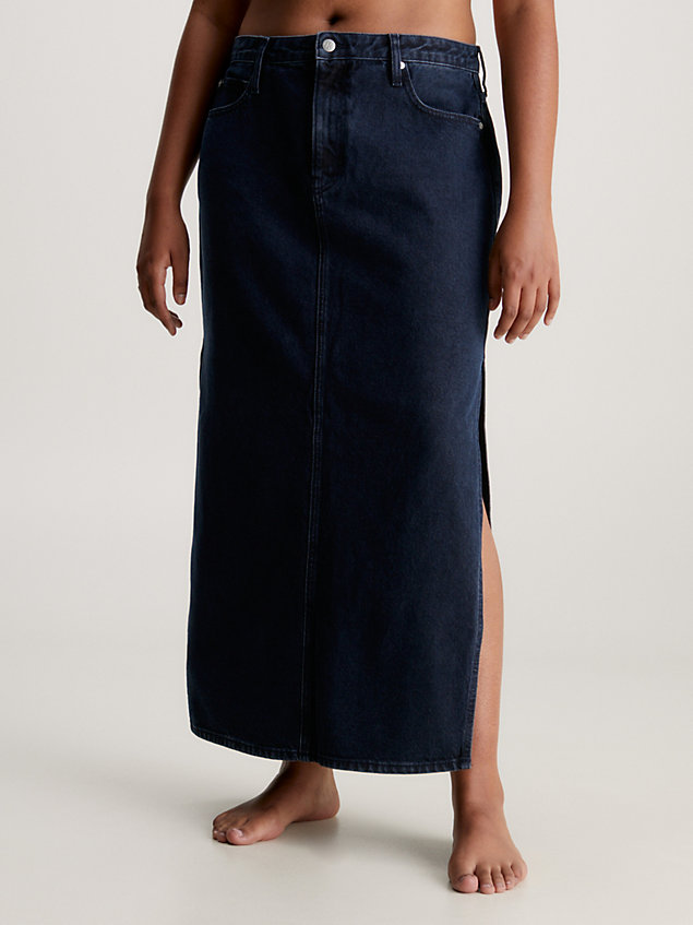 blue spódnica jeansowa maxi dla kobiety - calvin klein jeans