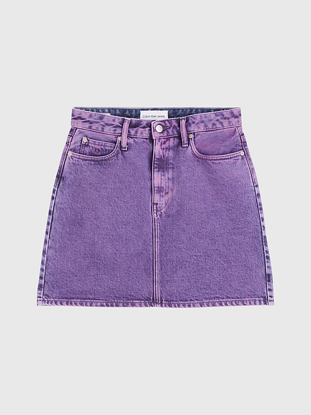 denim light jeansowa spódniczka mini z wysokim stanem dla kobiety - calvin klein jeans