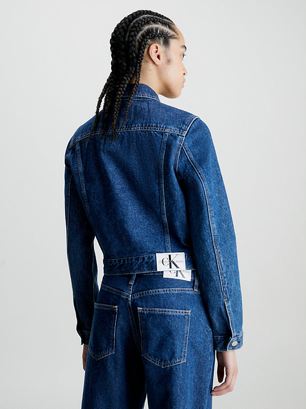 denim medium cropped denim jacket for women calvin klein jeans