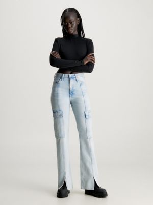 Split hem bootcut store jeans