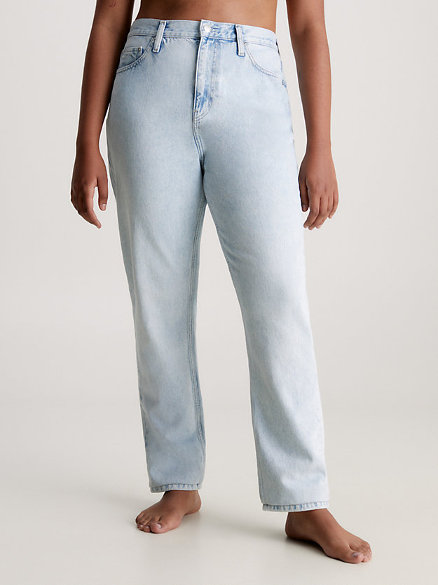 denim light authentische slim straight jeans für damen - calvin klein jeans