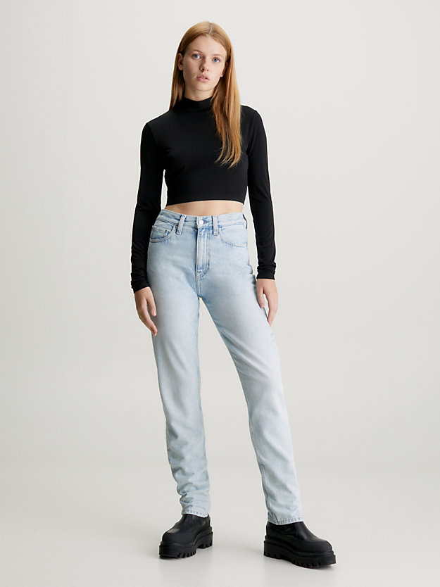 denim light authentische slim straight jeans für damen - calvin klein jeans