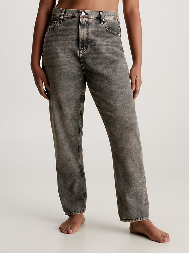 denim medium autentyczne jeansy slim straight dla kobiety - calvin klein jeans
