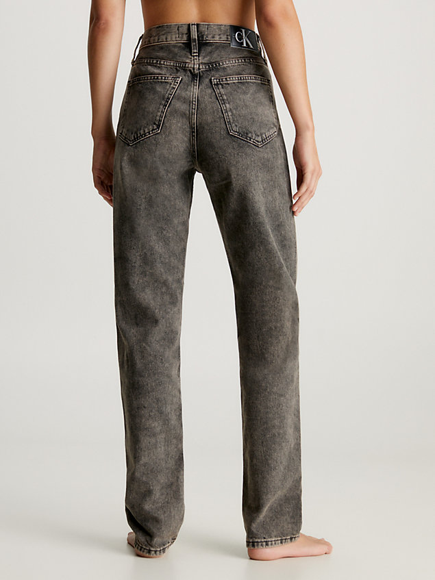 brown authentische slim straight jeans für damen - calvin klein jeans