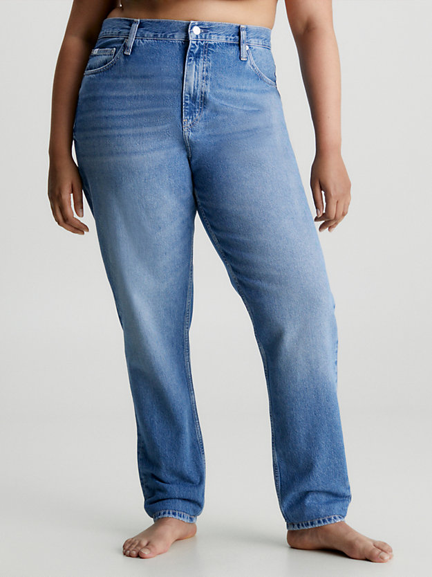 denim medium mom jeans voor dames - calvin klein jeans