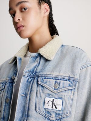 Calvin klein jeans on sale women's trucker jacket