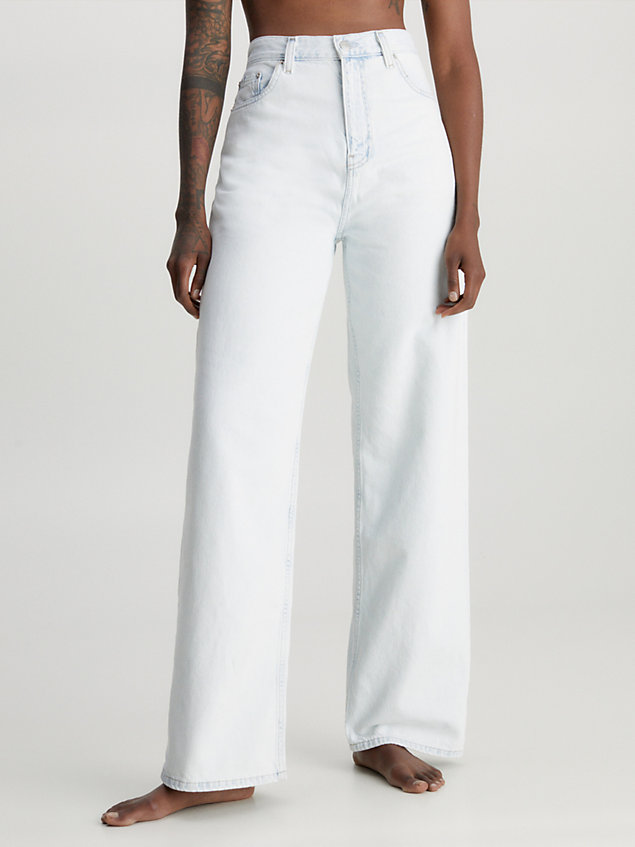 high rise relaxed jeans denim de mujer calvin klein jeans