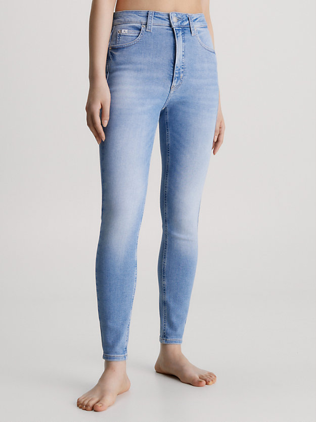 DENIM LIGHT High Rise Super Skinny Enkellange Jeans voor dames CALVIN KLEIN JEANS