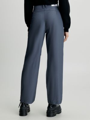 Calvin Klein Jeans TWO TONE PARACHUTE PANT - Trousers - blue grey