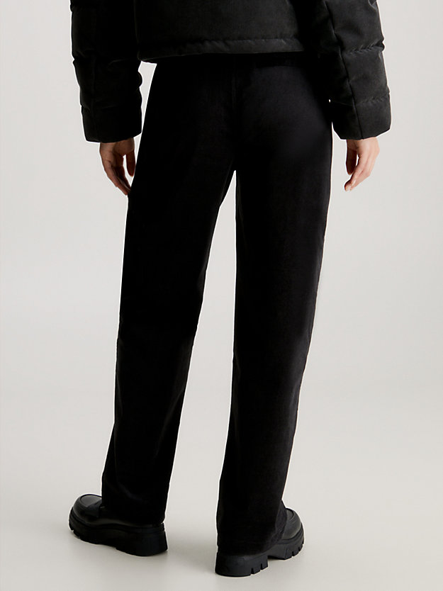 ck black bojówki sztruksowe z wysokim stanem dla kobiety - calvin klein jeans
