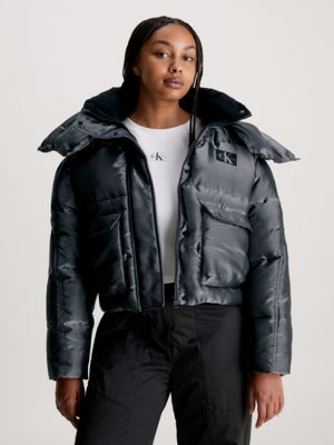 Calvin klein 2025 metallic puffer jacket