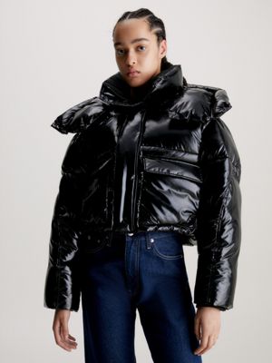 High shine down clearance jacket